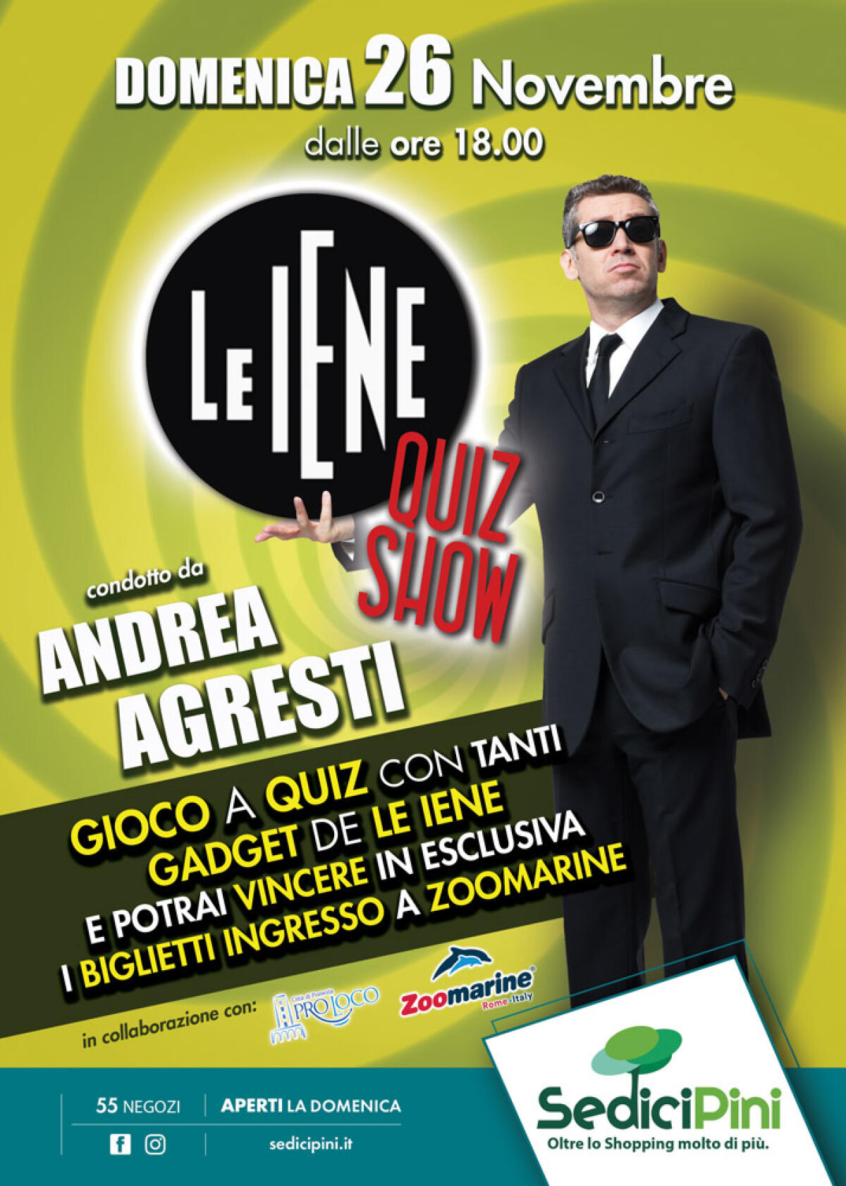 Al centro commerciale "Sedici Pini" di Pomezia Quiz Show de Le Iene. - 