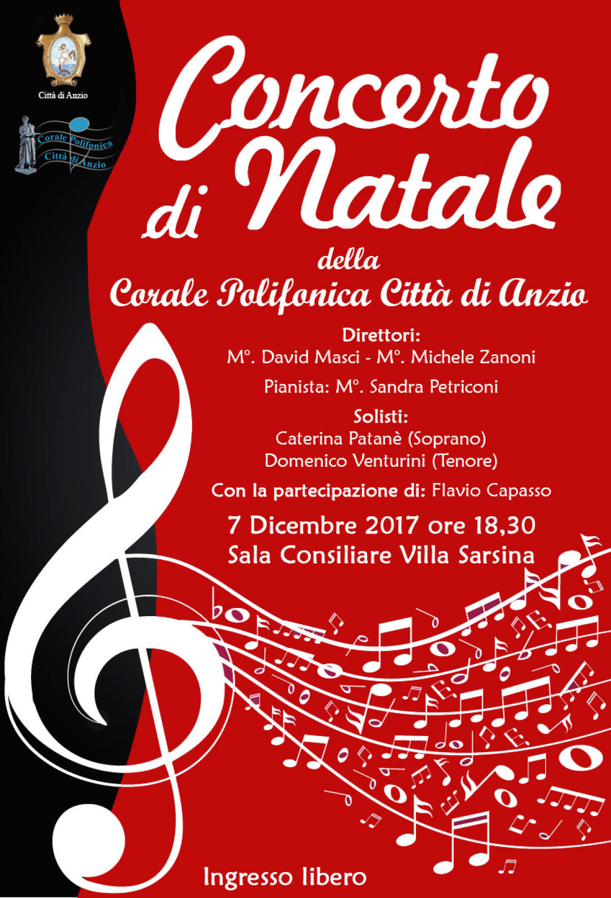 Anzio, giovedì 7 dicembre il Concerto di Natale - 