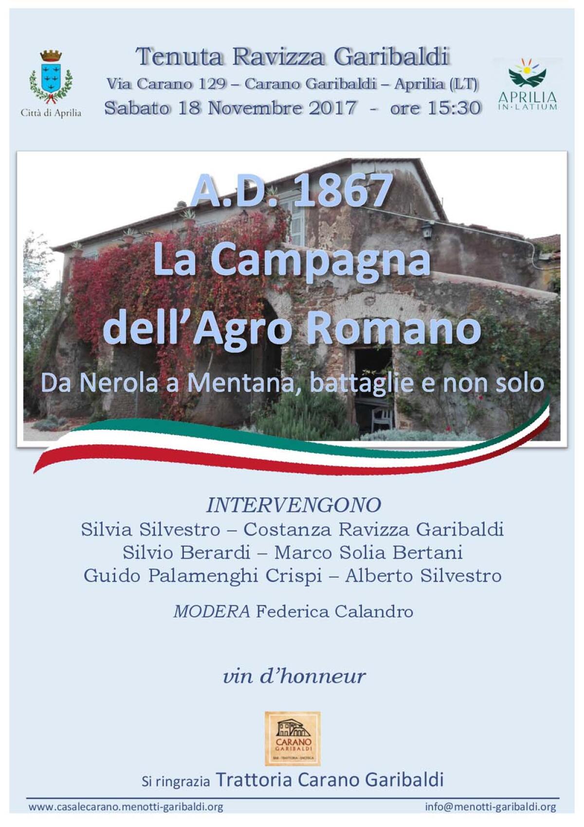 Incontro con la storia alla tenuta Ravizza Garibaldi di Aprilia - 