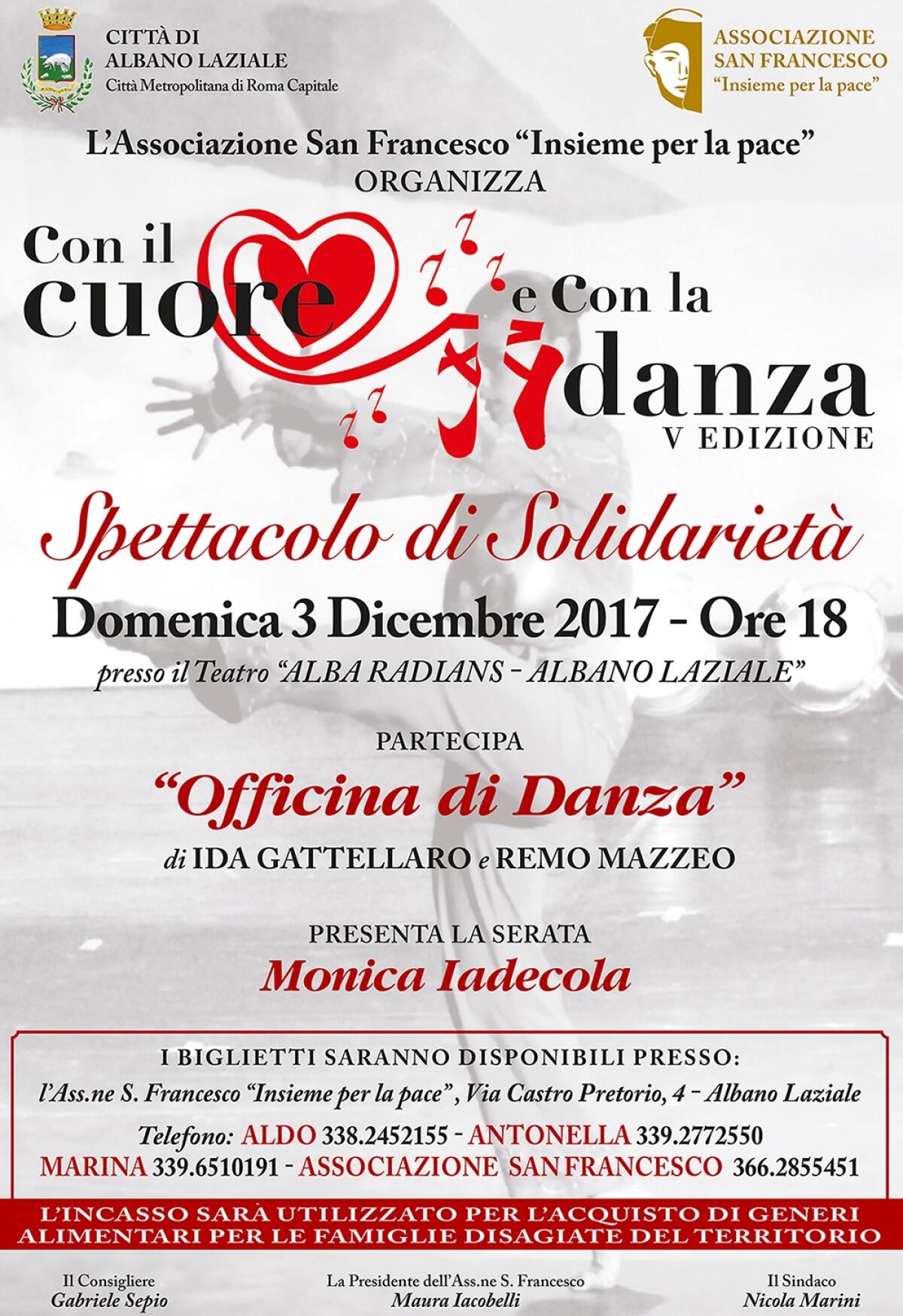 Domenica 3 dicembre ad Albano la quinta edizione di “Con il cuore e con la danza”. - 