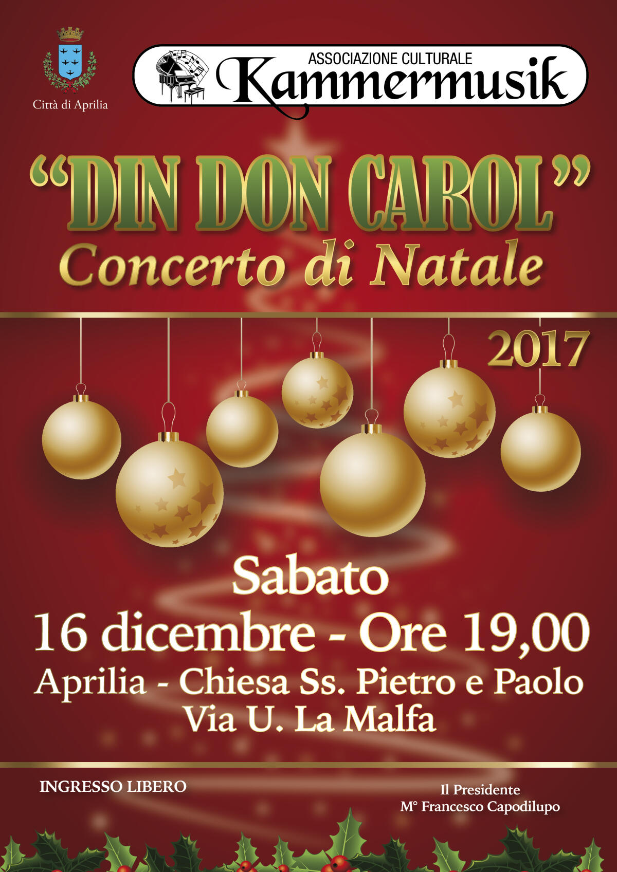 “Din Don Carol”, il concerto di Natale dell'associazione Kammermusik di Aprilia - 