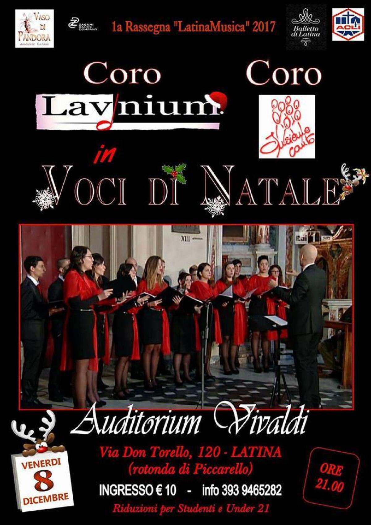 All'auditorium Vivaldi di Latina il Natale si festeggia con il coro Lavinium - 