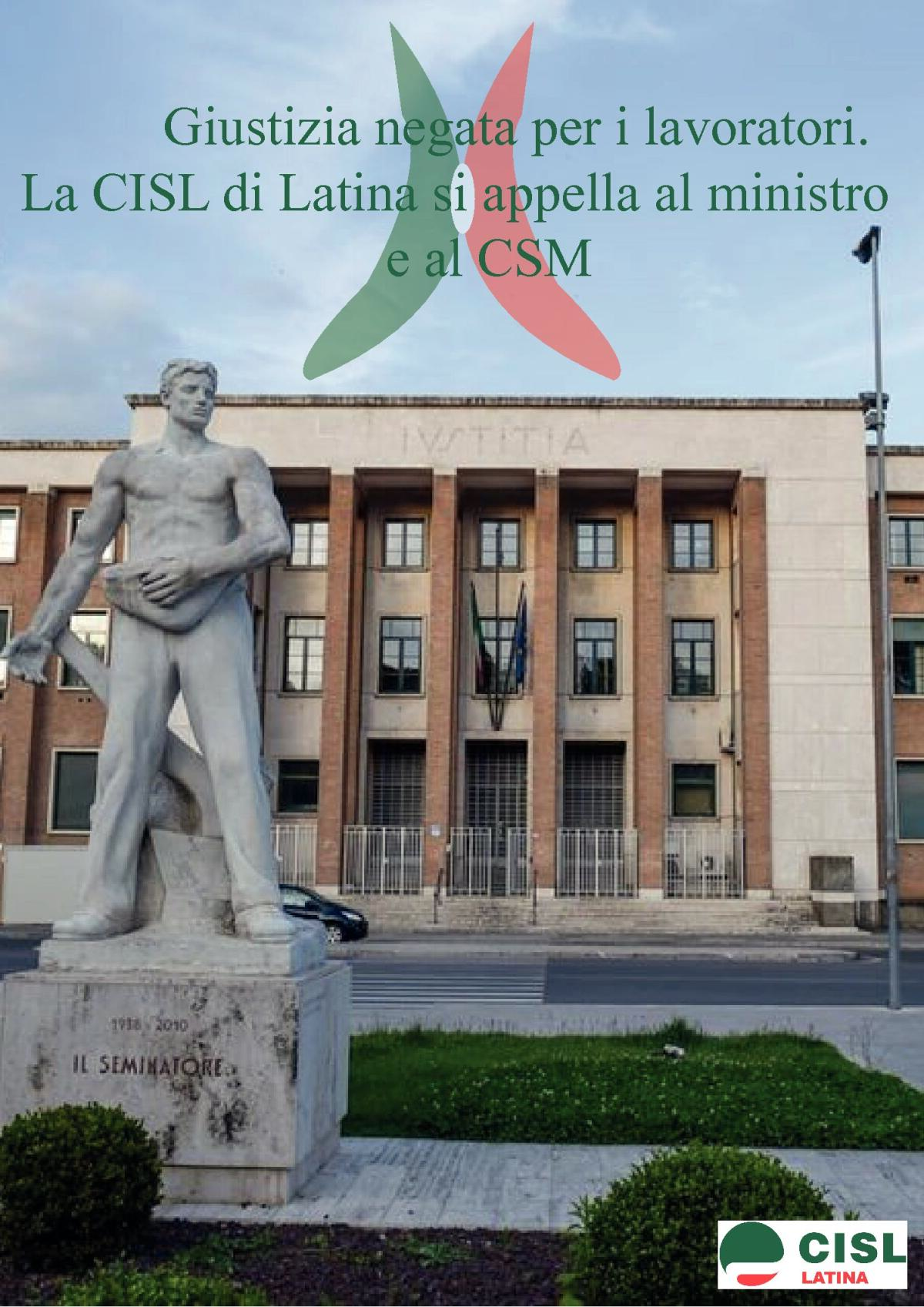 Giustizia al collasso, sit-in della Cisl davanti al Tribunale di Latina - 