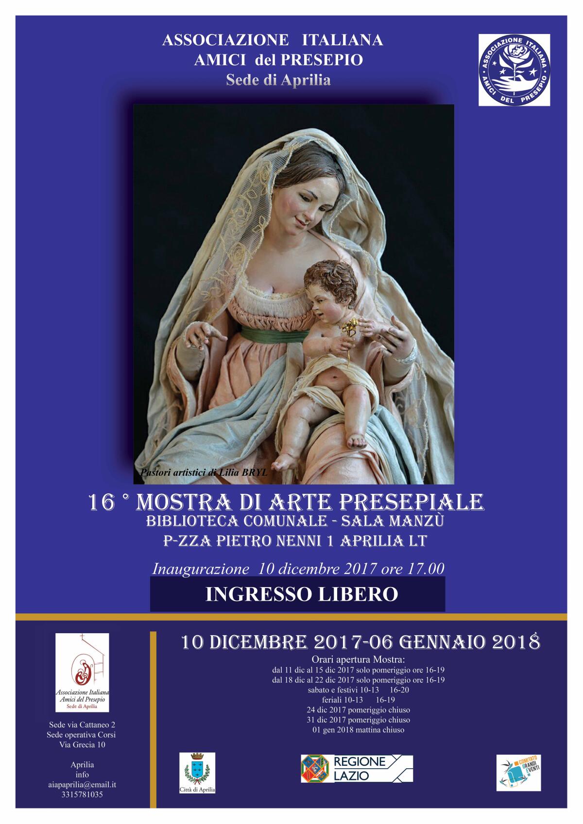 Presepi in Biblioteca ad Aprilia, in mostra fino al 6 gennaio - 