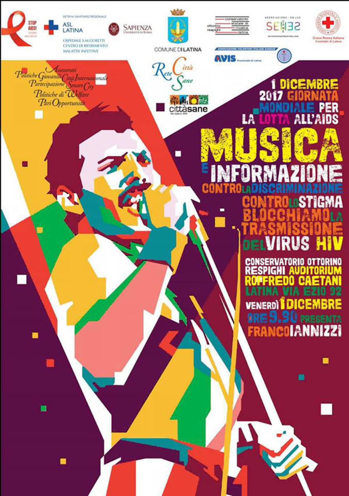 Oggi si celebra la Giornata Mondiale di lotta all’Aids: Latina sceglie il linguaggio della musica. - 