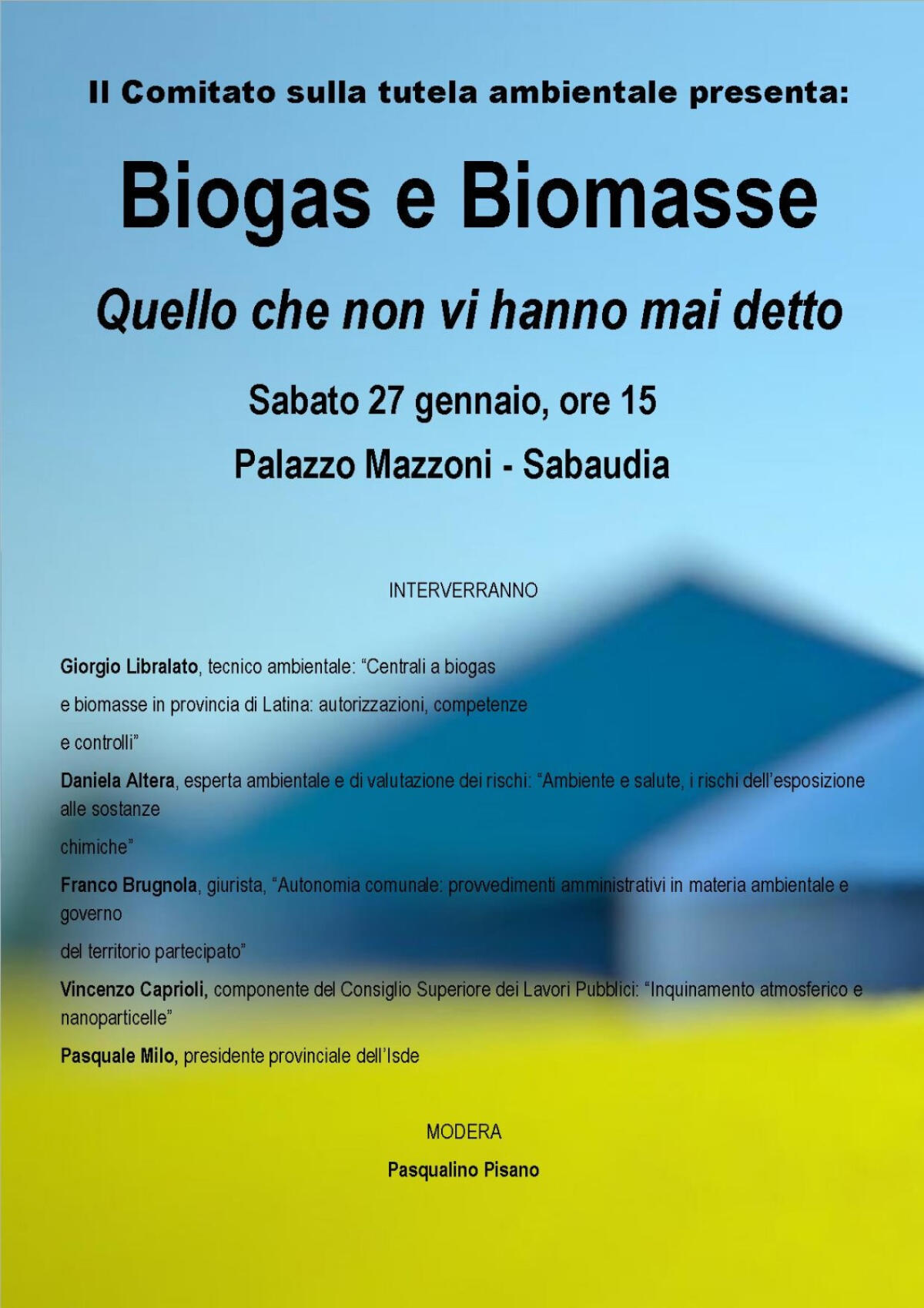 “Biogas e biomasse, quello che non vi hanno mai detto”, l'incontro a Sabaudia - 