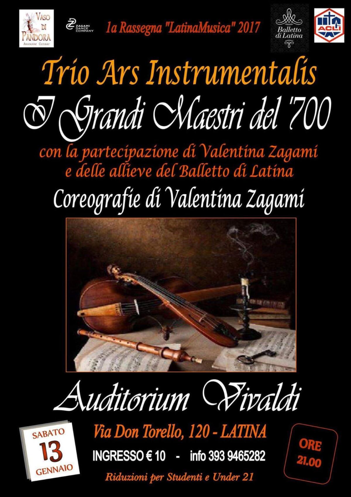 LatinaMusica, al Vivaldi in scena il Trio "Ars Instrumentalis" - 