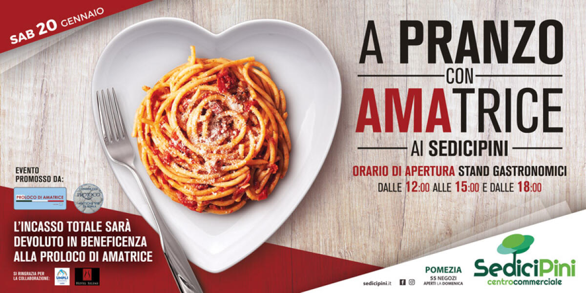 "A pranzo con Amatrice": evento benefico ai Sedici Pini di Pomezia. - 