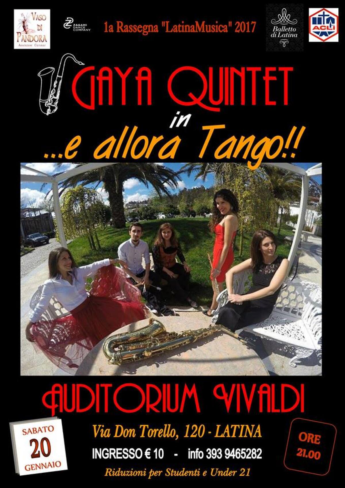 Dal Portogallo a Latina: il “Gaya Quintet” in concerto all’Auditorium Vivaldi. - 