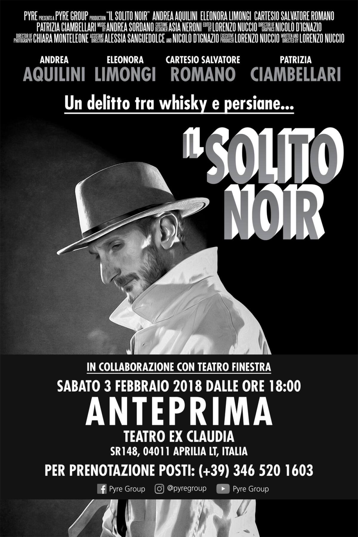 Una webserie tutta apriliana, l'anteprima di "Il Solito Noir" sabato 3 febbraio - 