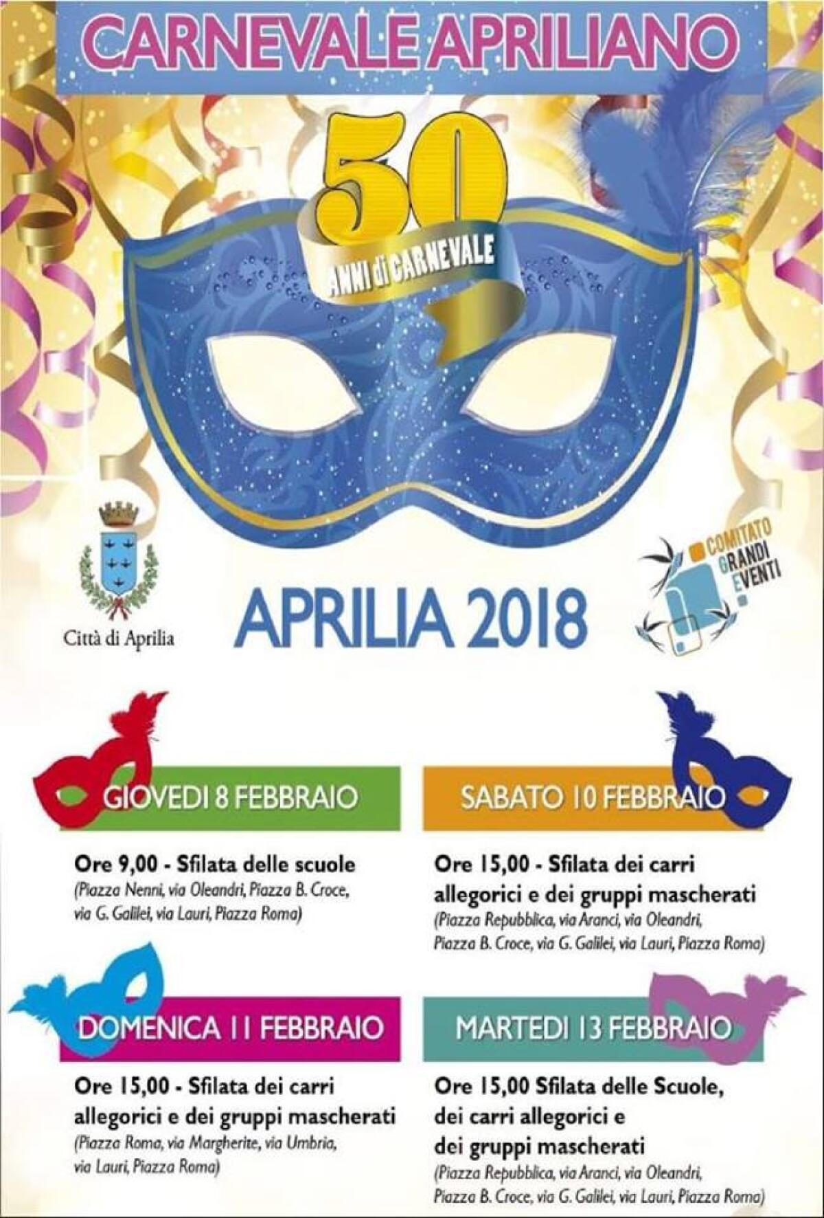 Carnevale Apriliano, ecco il programma - 