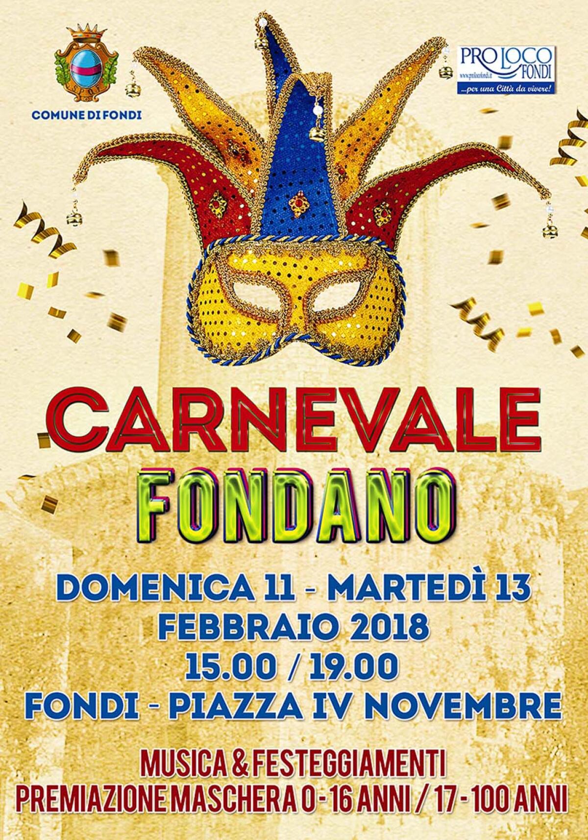 Al via il Carnevale a Fondi, eventi e gruppi mascherati in piazza - 