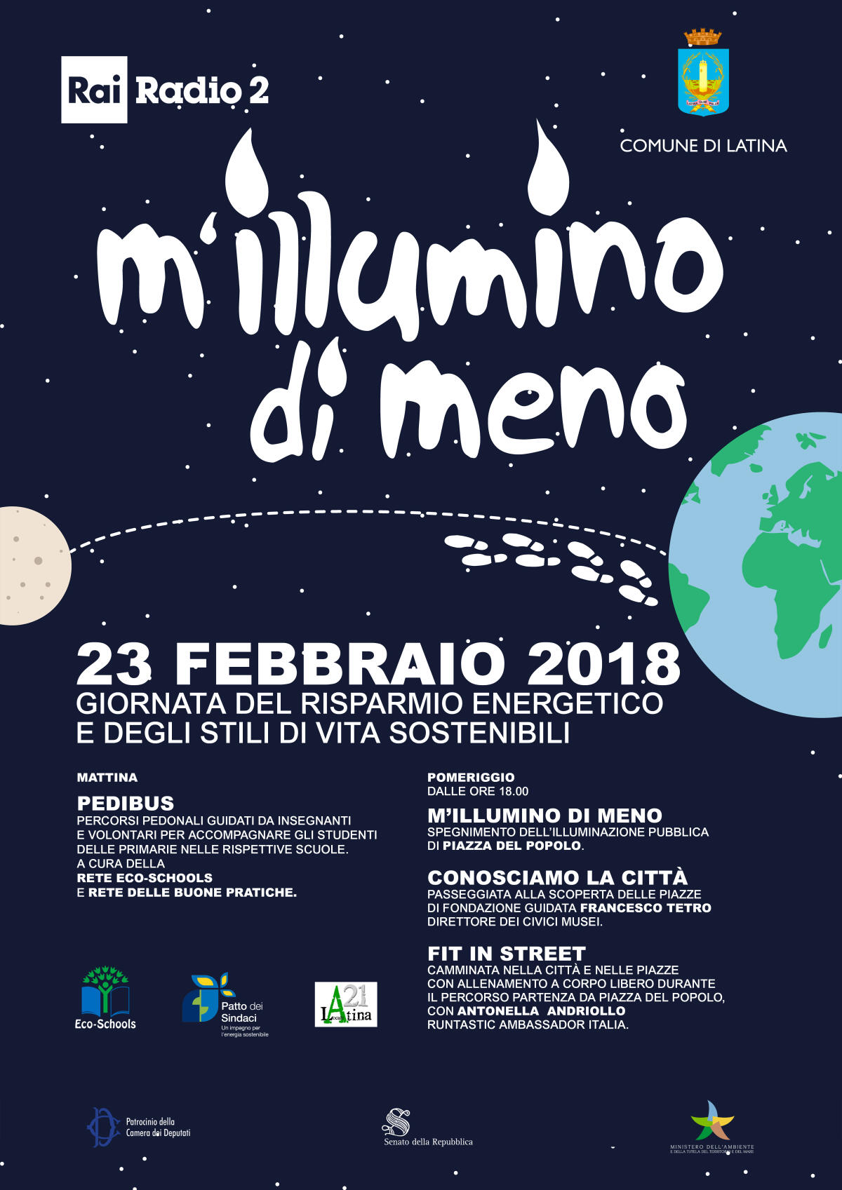 M'illumino di meno, a Latina l'occasione per camminare tra le vie della città - 