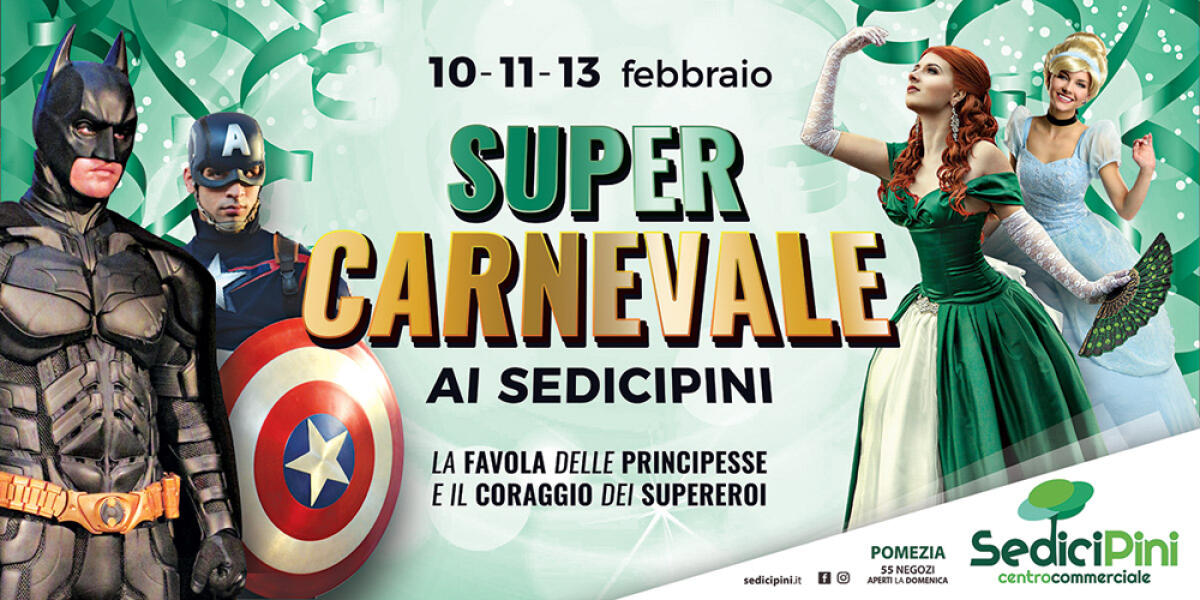 “Supercarnevale” al centro commerciale Sedici Pini di Pomezia. - 