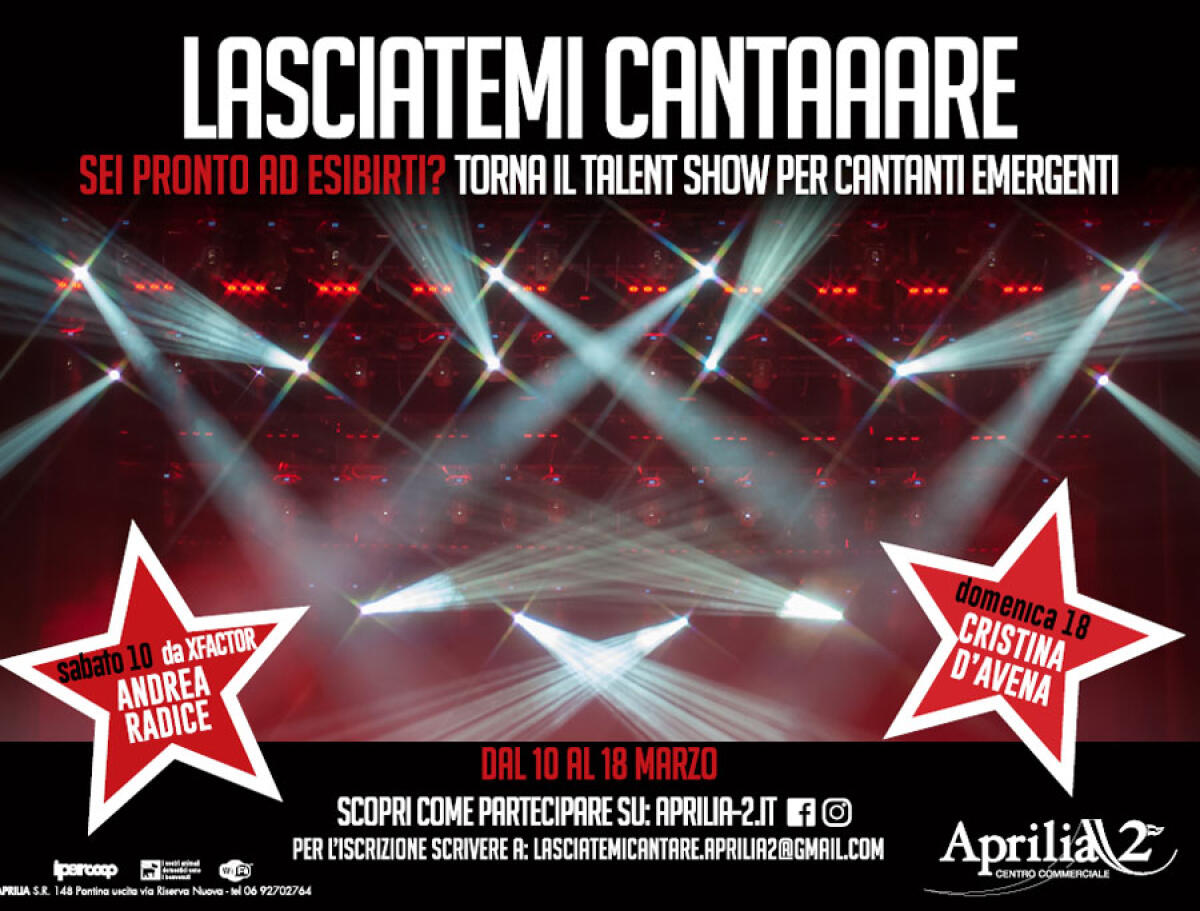 Al centro commerciale "Aprilia 2" la seconda edizione di "Lasciatemi cantare". - 