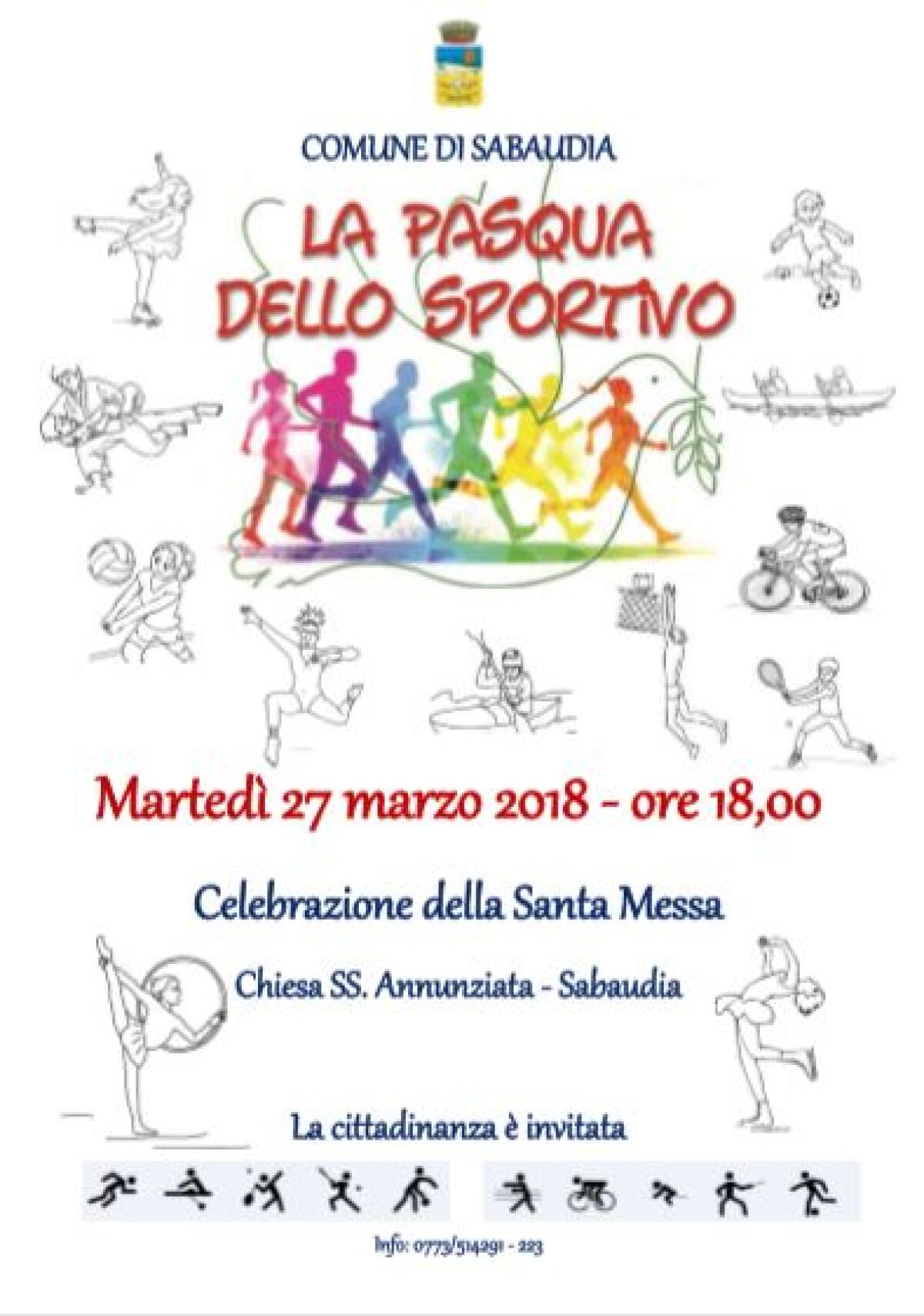 “Pasqua dello Sportivo”: oggi a Sabaudia una Santa Messa. - 