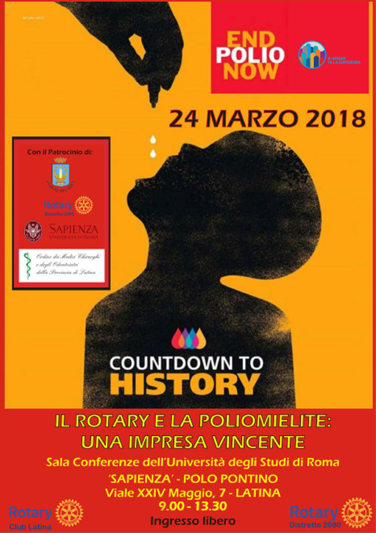 “Il Rotary e la Poliomielite: una impresa vincente”: convegno a Latina. - 