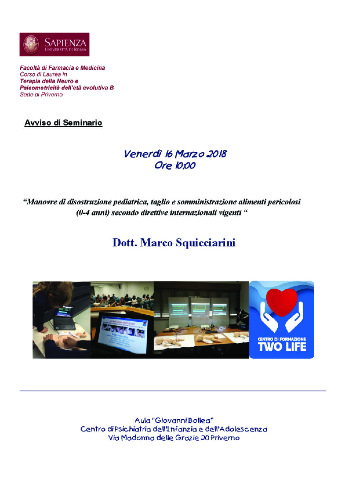 Manovre di disostruzione pediatrica, un incontro a Priverno - 