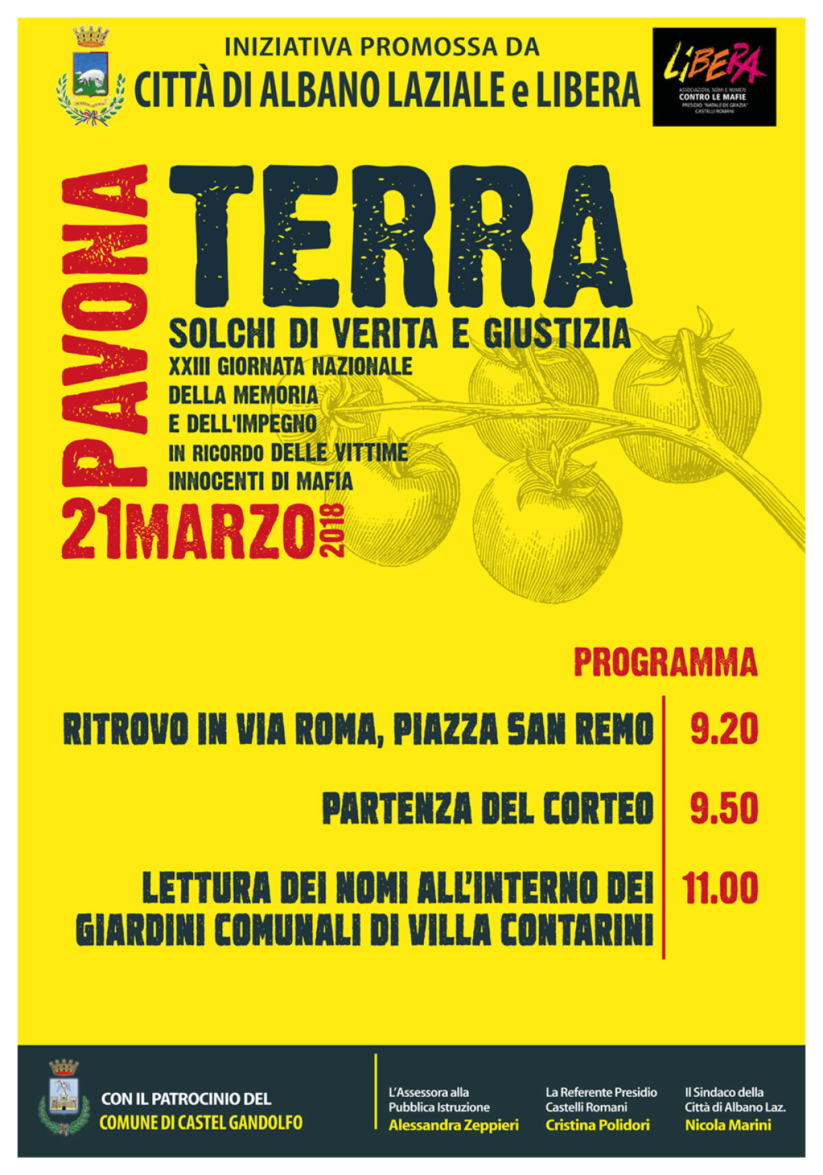 Ad Albano un corteo per la giornata in Ricordo delle Vittime Innocenti di Mafia. - 