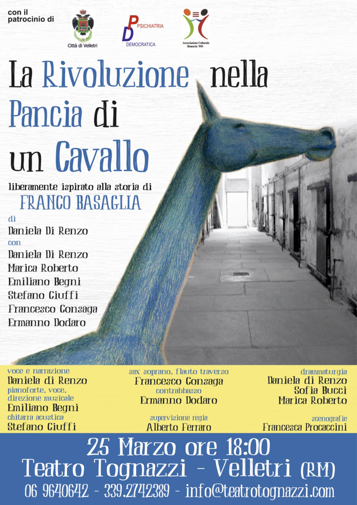 Al “Teatro Tognazzi” di Velletri questa domenica lo spettacolo “La rivoluzione nella pancia di un cavallo”. - 