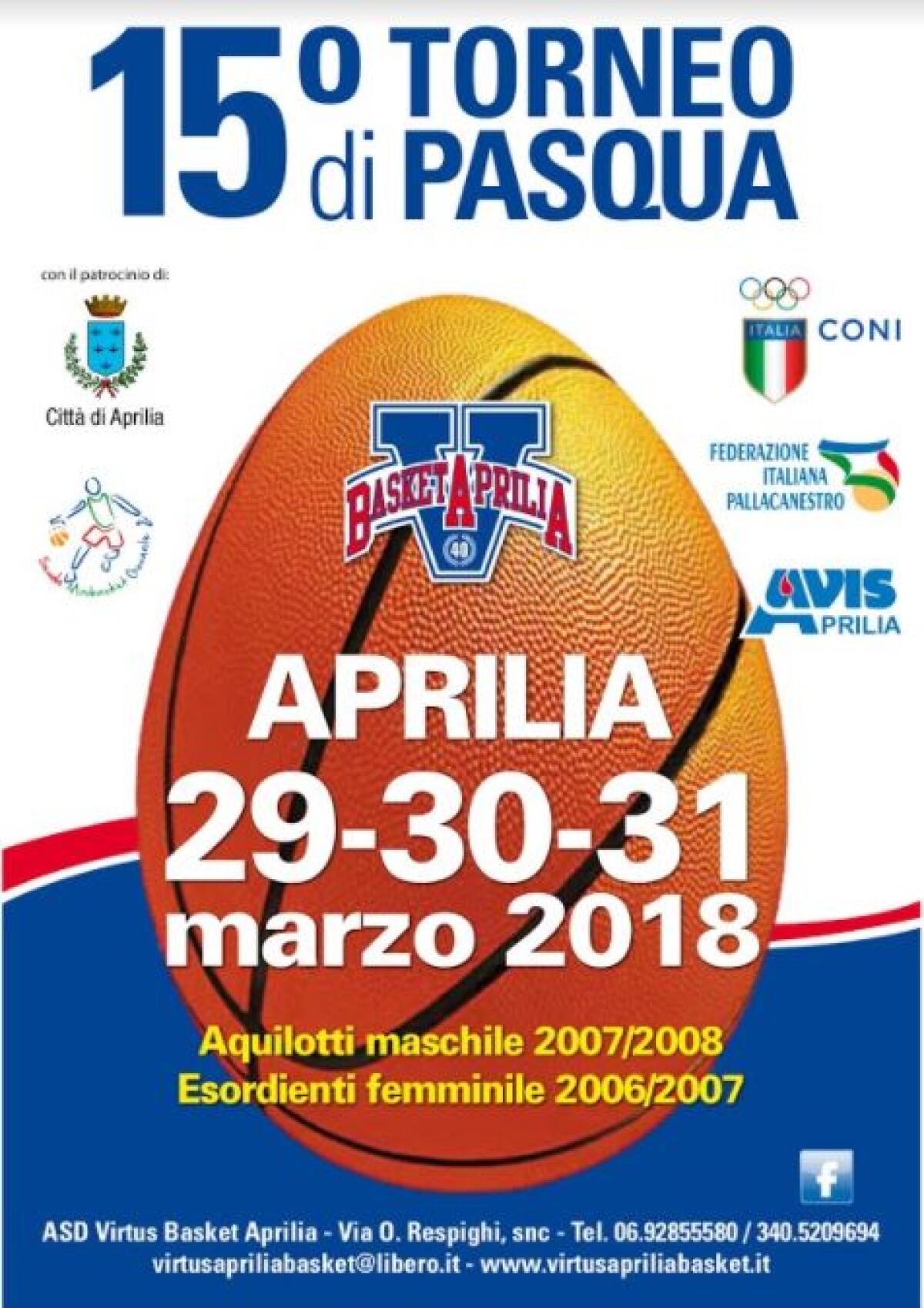 XV Torneo di Pasqua: la Virtus Bk Aprilia ospita centinaia di bambini - 