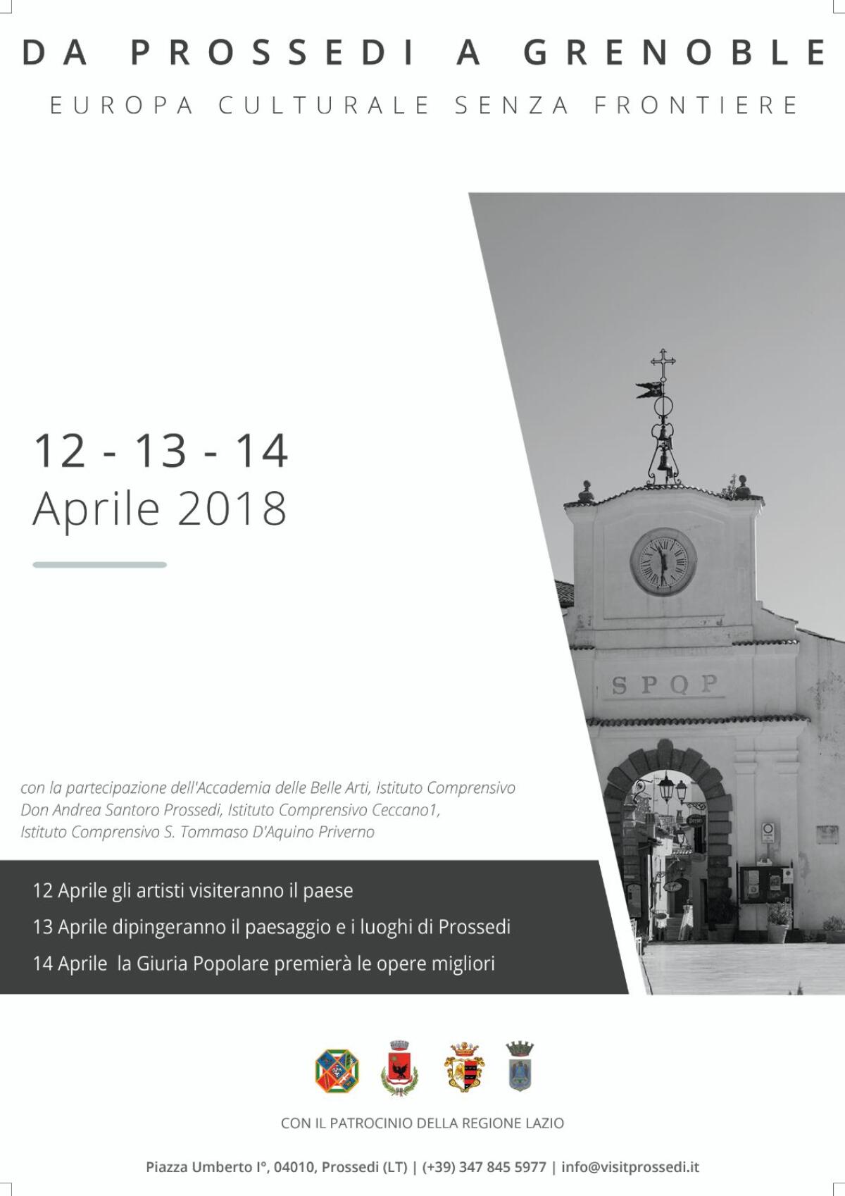 “Da Prossedi a Grenoble”, tre giorni dedicati all'arte - 