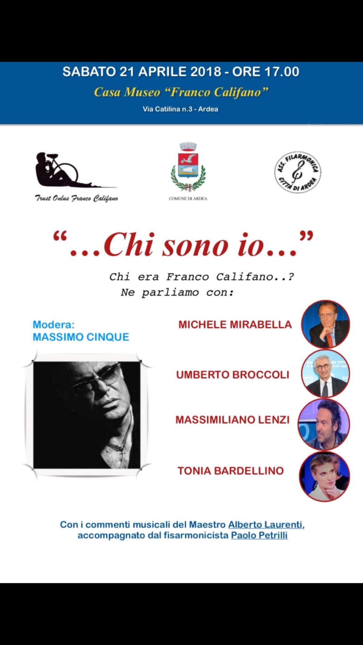 “Chi sono io …”: ad Ardea l'omaggio a Franco Califano - 