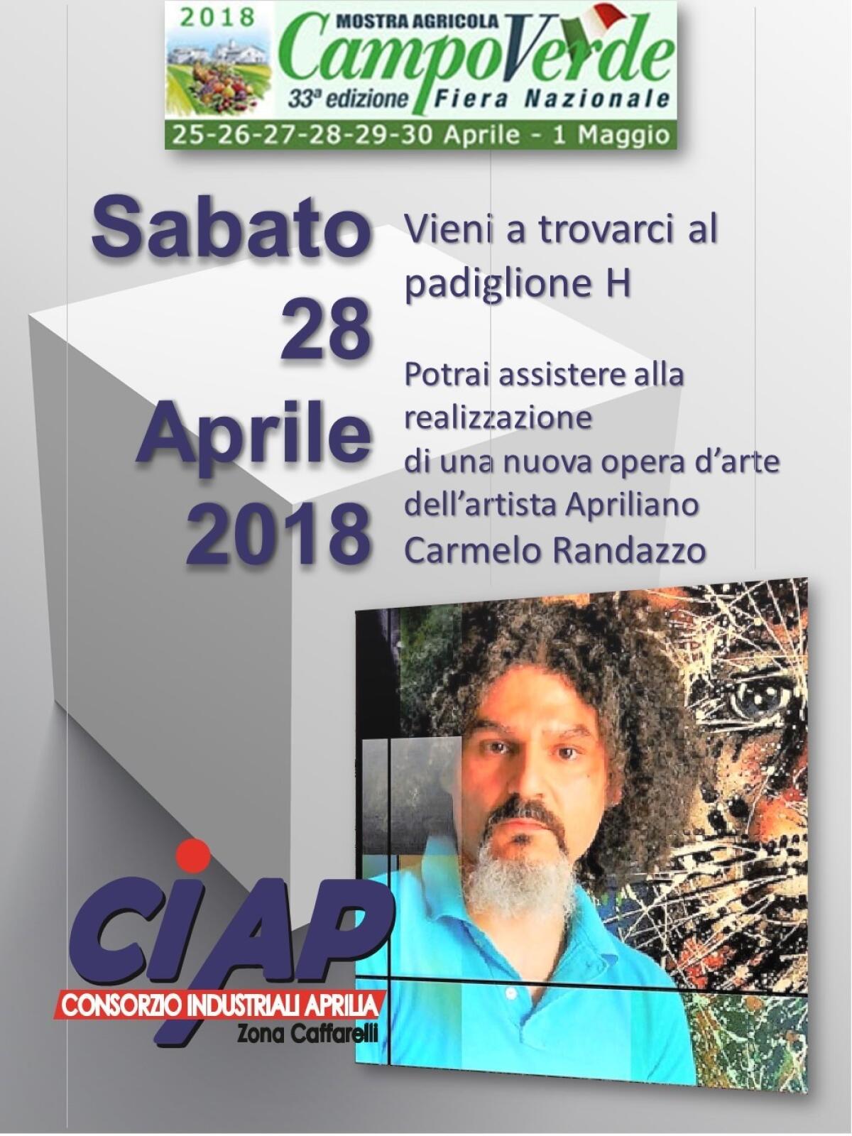 Il Ciap di Aprilia alla Fiera Agricola Campoverde: nascerà una nuova opera di Carmelo Randazzo - 