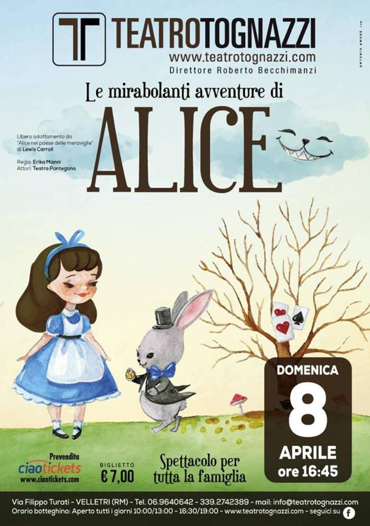 A Velletri lo spettacolo teatrale “Le mirabolanti avventure di Alice”. - 