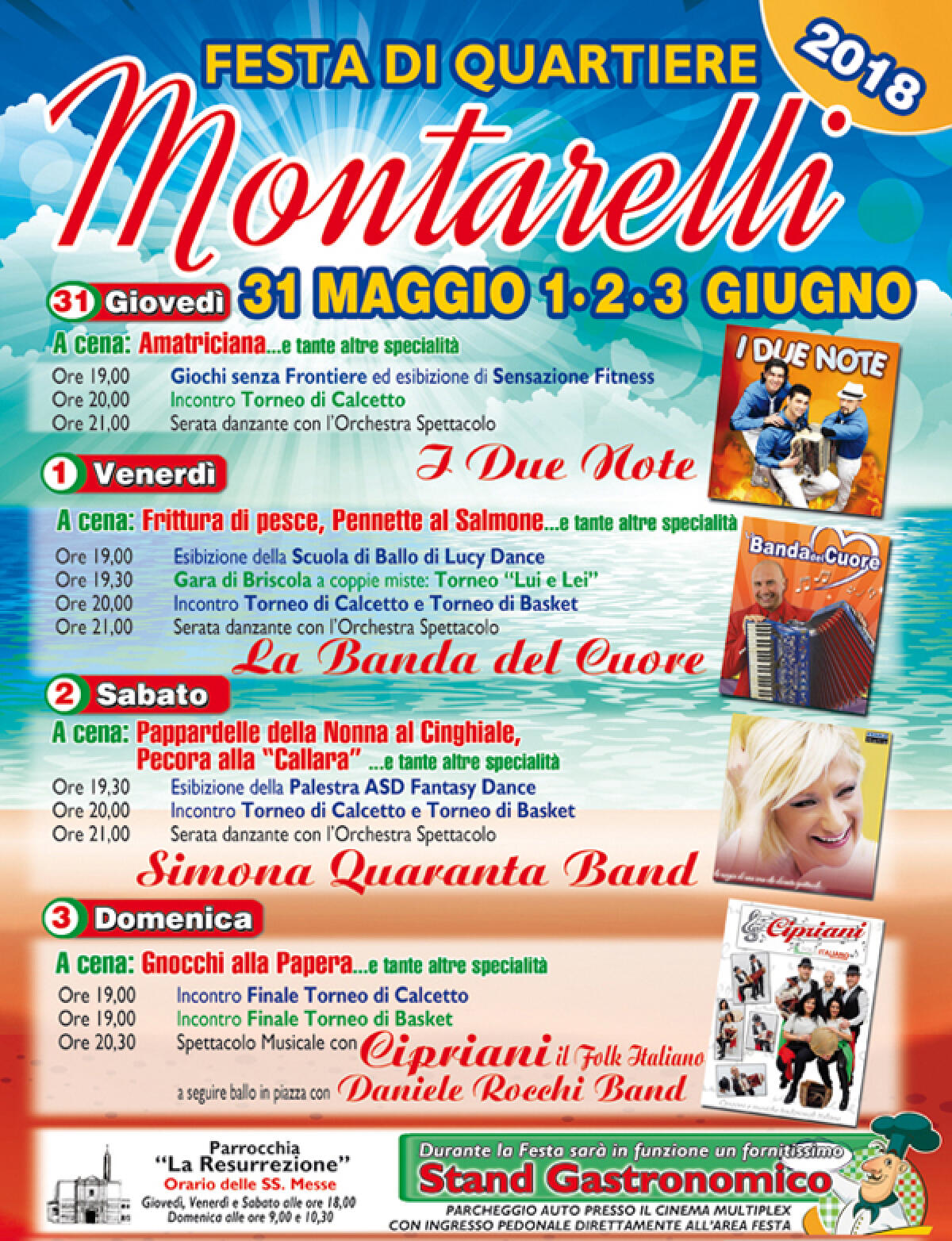 Aprilia - Il Quartiere Montarelli in festa: musica e gastronomia per tutto il fine settimana. - 