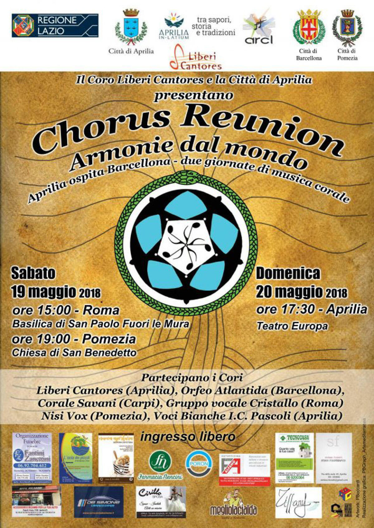 “Chorus Reunion – Armonie dal mondo", un'ondata di cori arriva ad Aprilia - 