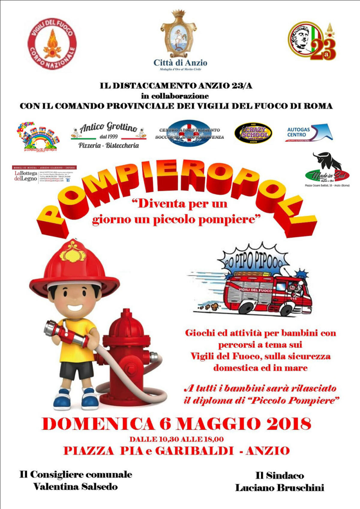 Ad Anzio domenica 6 maggio ritorna la manifestazione “Pompieropoli". - 