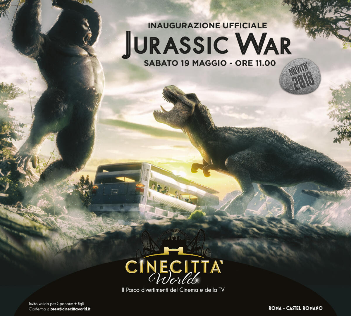 A Cinecittà World una nuova attrazione: Jurassic War, la battaglia dei dinosauri! - 