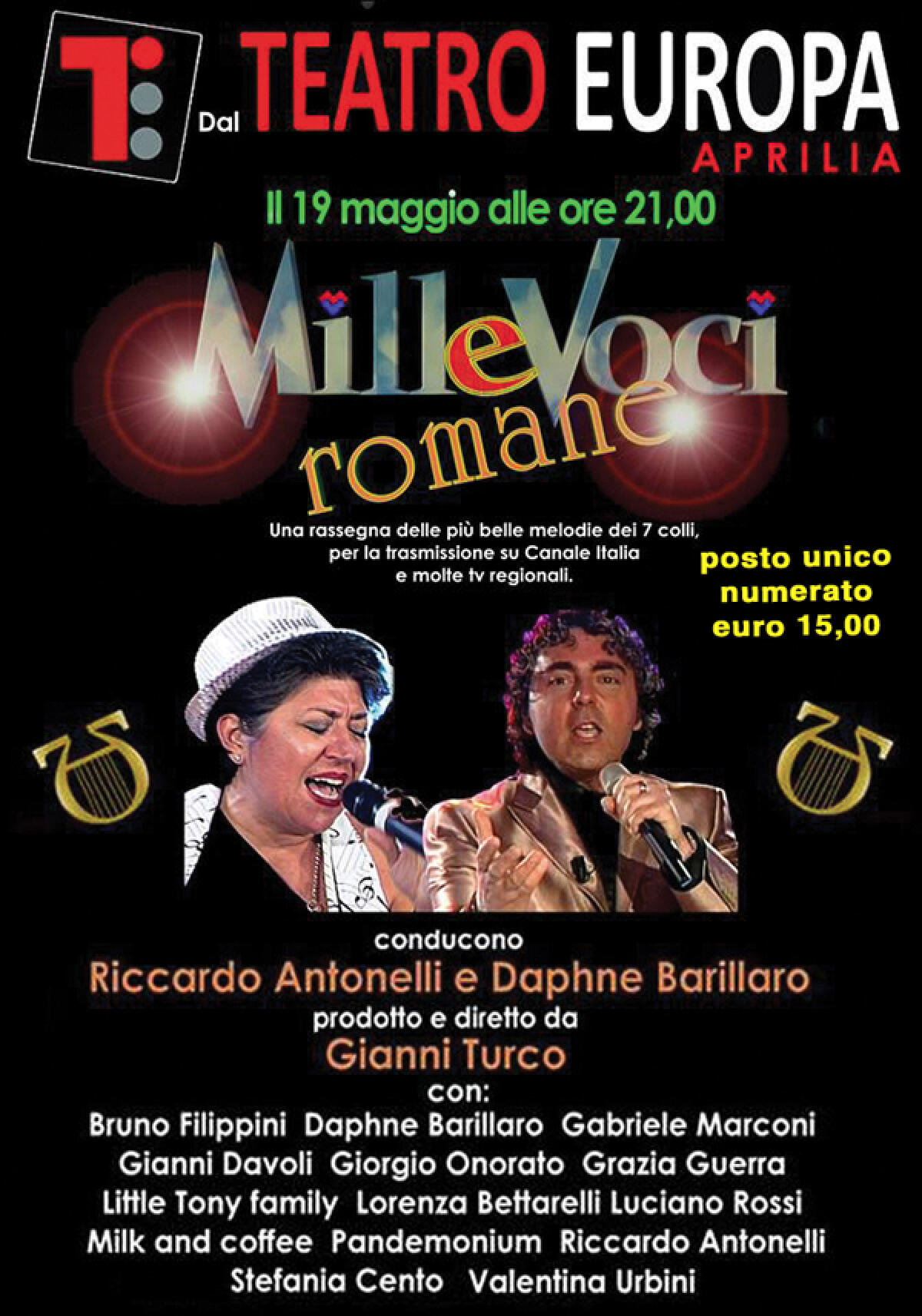MilleVoci romane, questo sabato al Teatro Europa di Aprilia - 