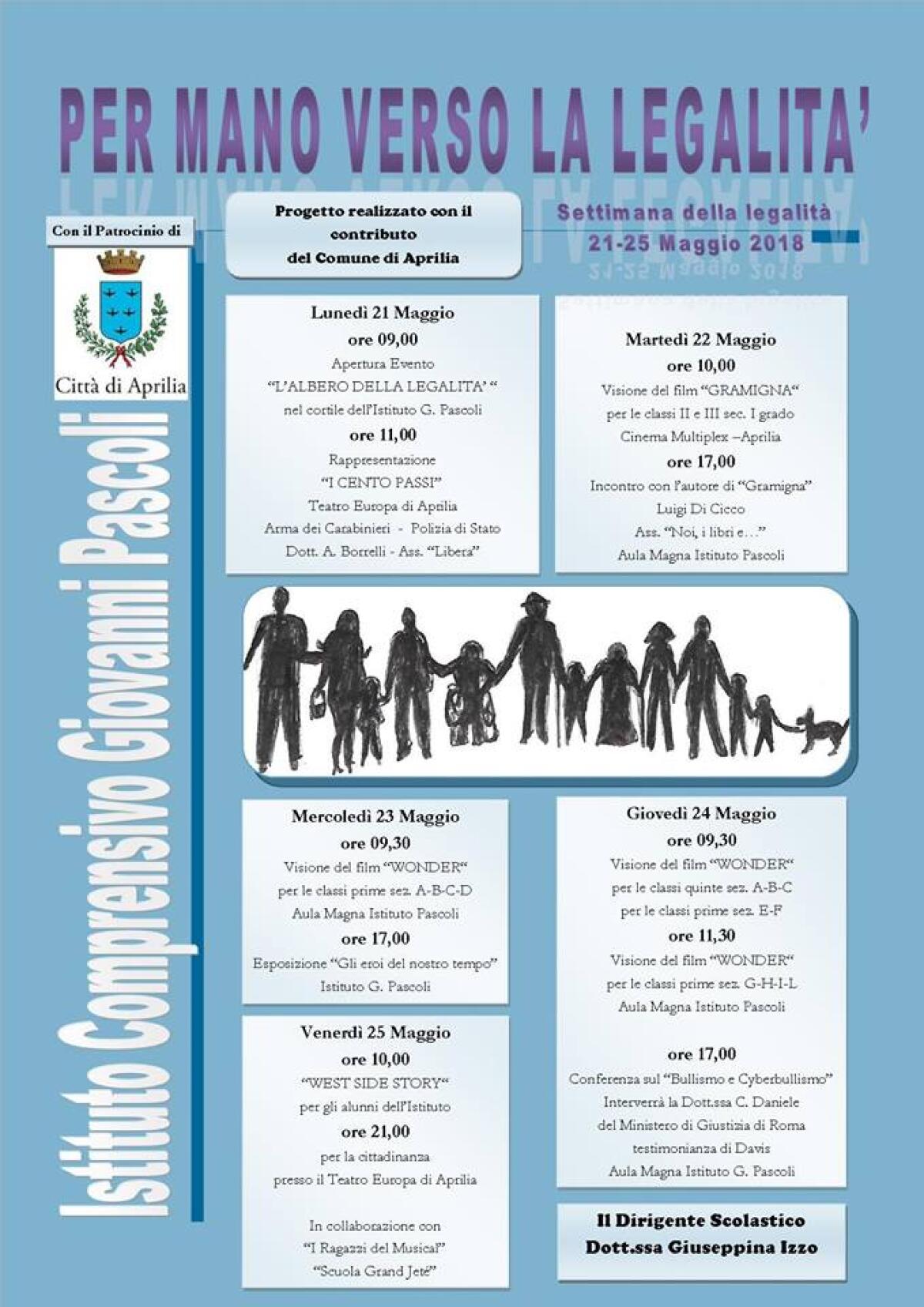 “Settimana della Legalità” all'istituto comprensivo “Giovanni Pascoli” di Aprilia. - 