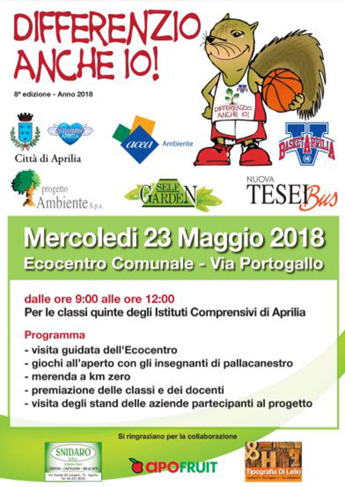 “Differenzio Anch'io”: questo mercoledì la festa finale all’Ecocentro di Aprilia. - 