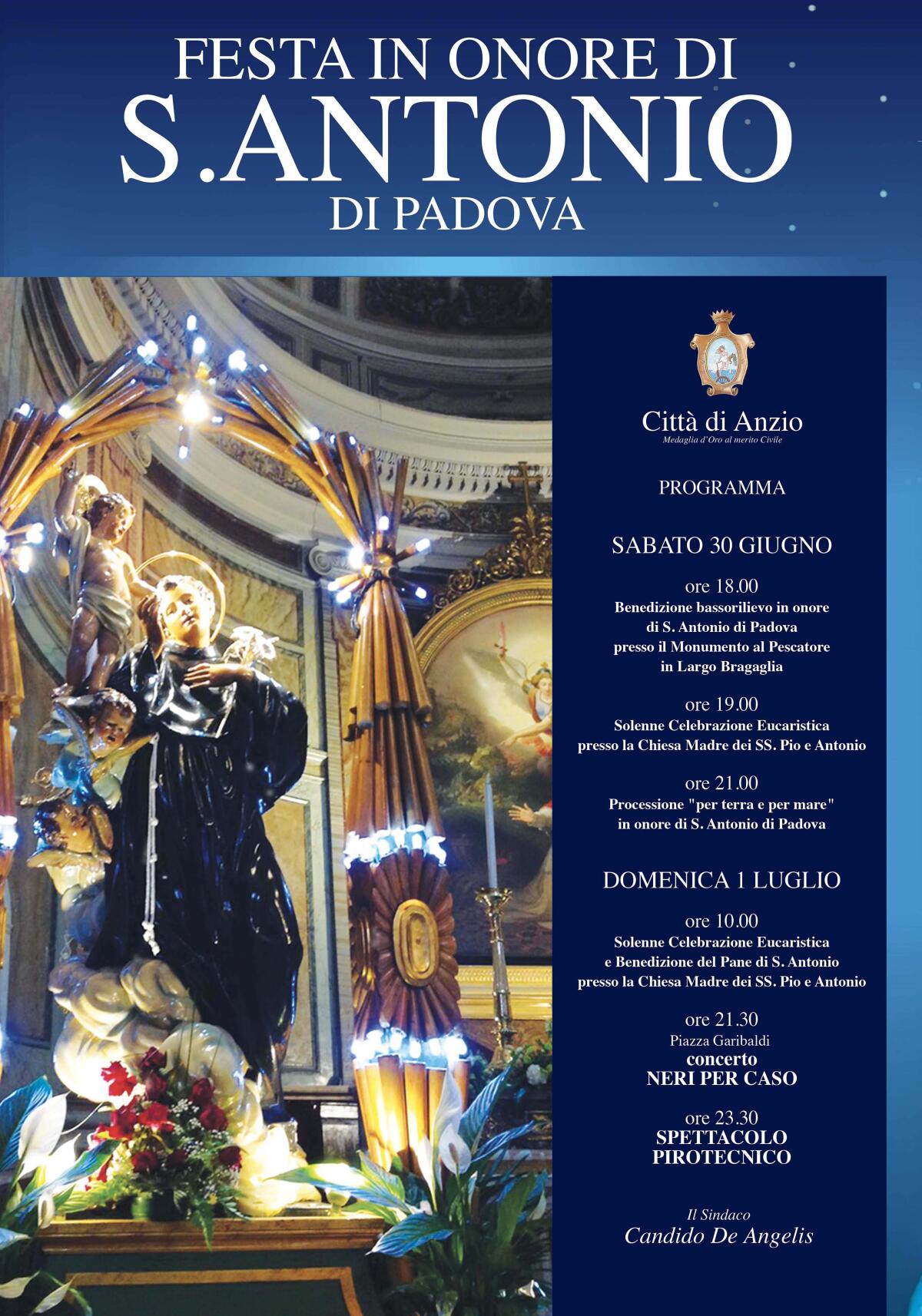 La Città di Anzio celebra il Santo Patrono, Sant’Antonio di Padova. - 