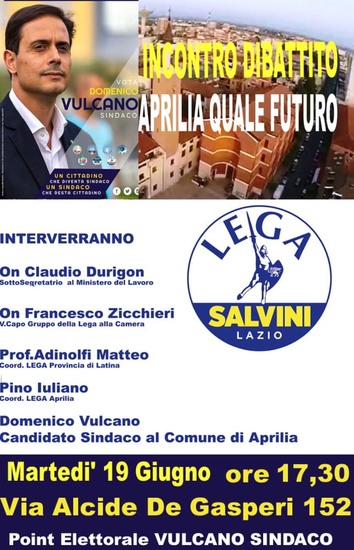 Aprilia, incontro con gli onorevoli Durigon e Zicchieri della Lega - 