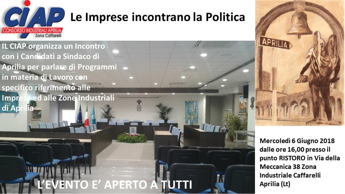 Tavola rotonda del Ciap di Aprilia oggi pomeriggio con i candidati a sindaco. - 
