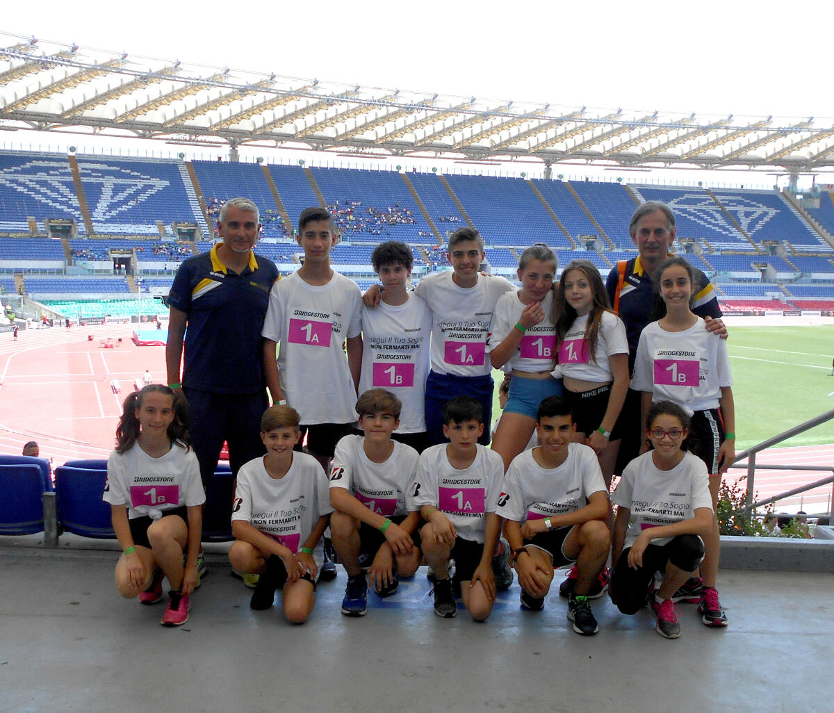 Una rappresentativa della ASD Runforever Aprilia  al Palio dei Comuni Golden Gala Pietro Mennea 2018. - 