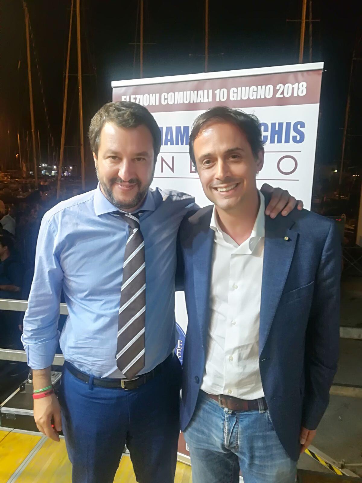Aprilia - Il candidato sindaco Domenico Vulcano incontra il Ministro Salvini - 