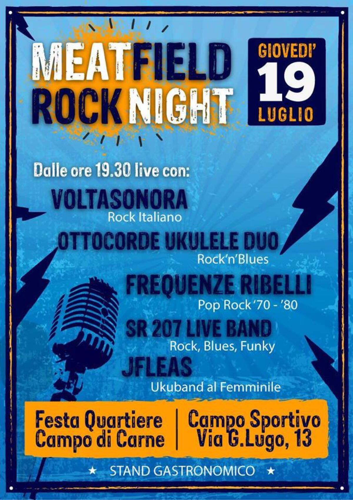Festa a Campo di Carne: torna la serata musicale “Meatfield Rock Night” - 