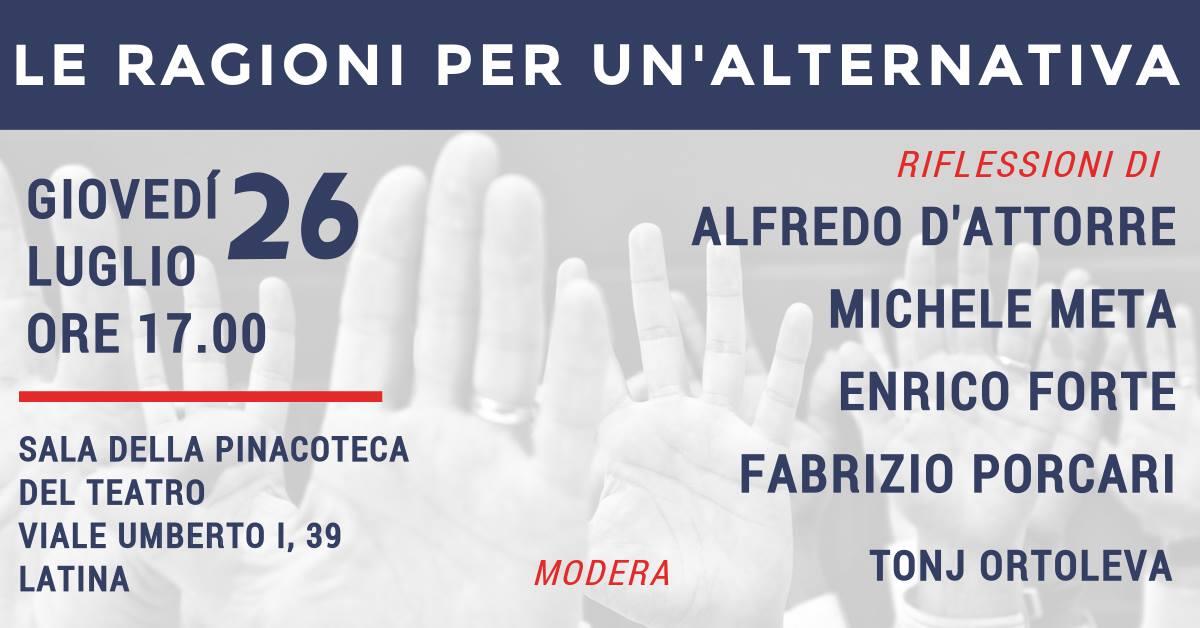 “Le ragioni per una alternativa”: incontro pubblico questo giovedì a Latina. - 