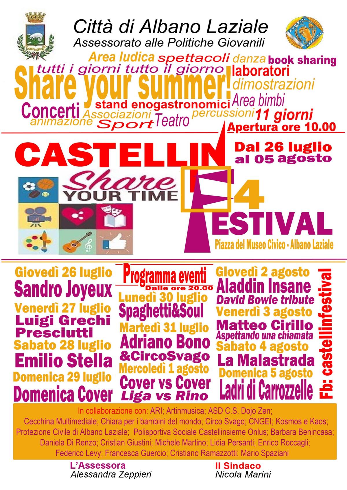 Ad Albano fino al 5 agosto la IV edizione di Castellinfestival - 