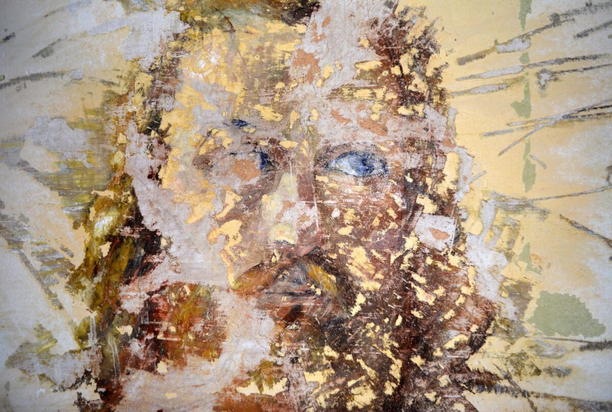 Antico affresco riaffiora durante i lavori all'ex Refettorio dell'abbazia del Valvisciolo - 