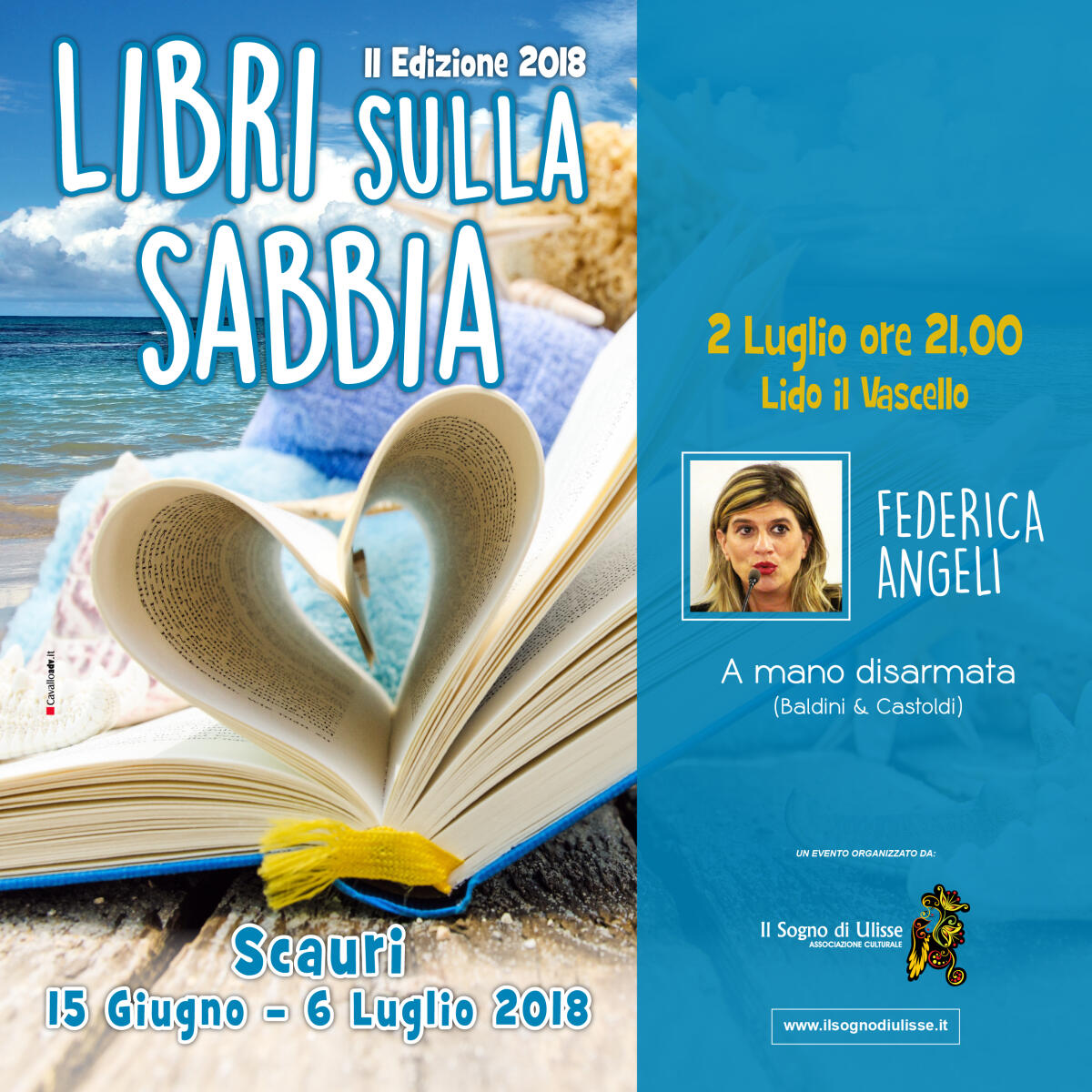 Federica Angeli a Scauri per "Libri sulla sabbia" - 