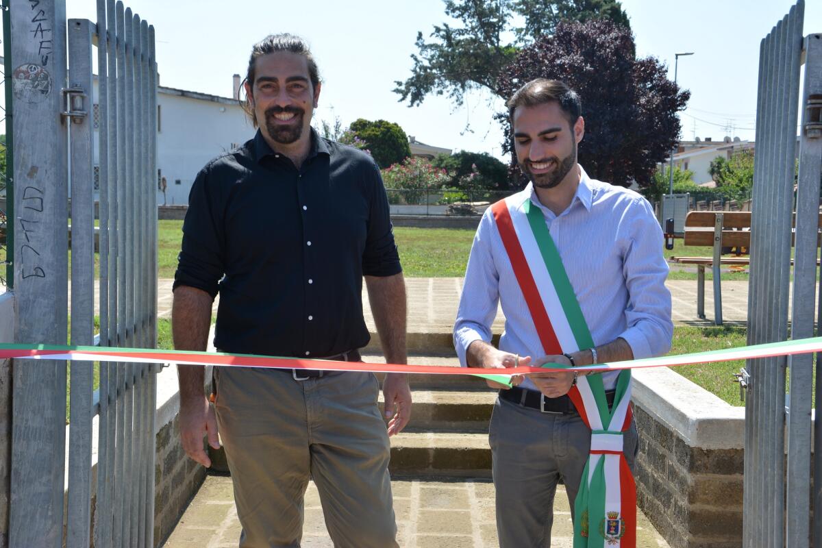 A Pomezia l’inaugurazione del nuovo giardino di via Vinci, a Martin Pescatore. - 