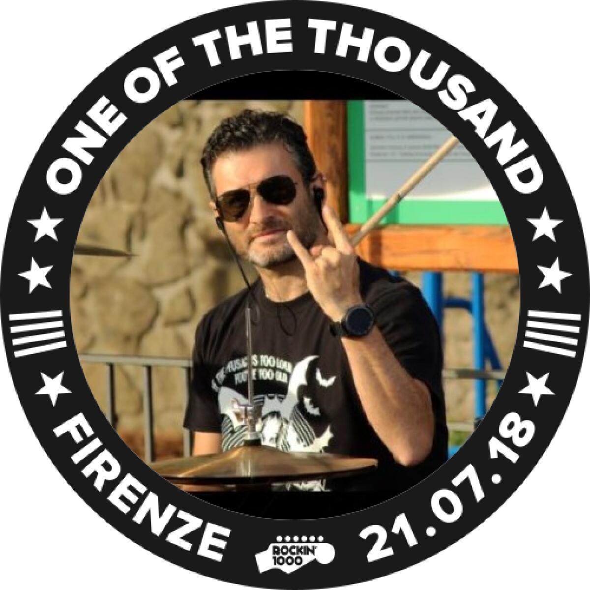 Un apriliano tra i musicisti del Rockin'1000 di Firenze - 