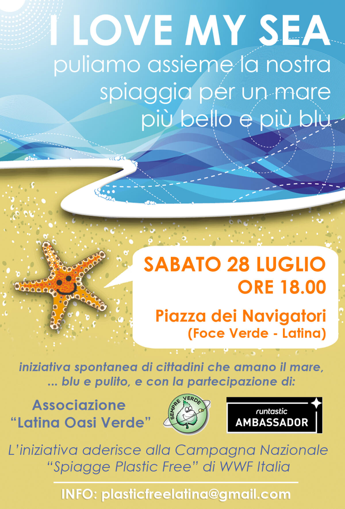 I love my sea: "Spiagge Plastic Free" oggi a Latina con il Wwf. - 