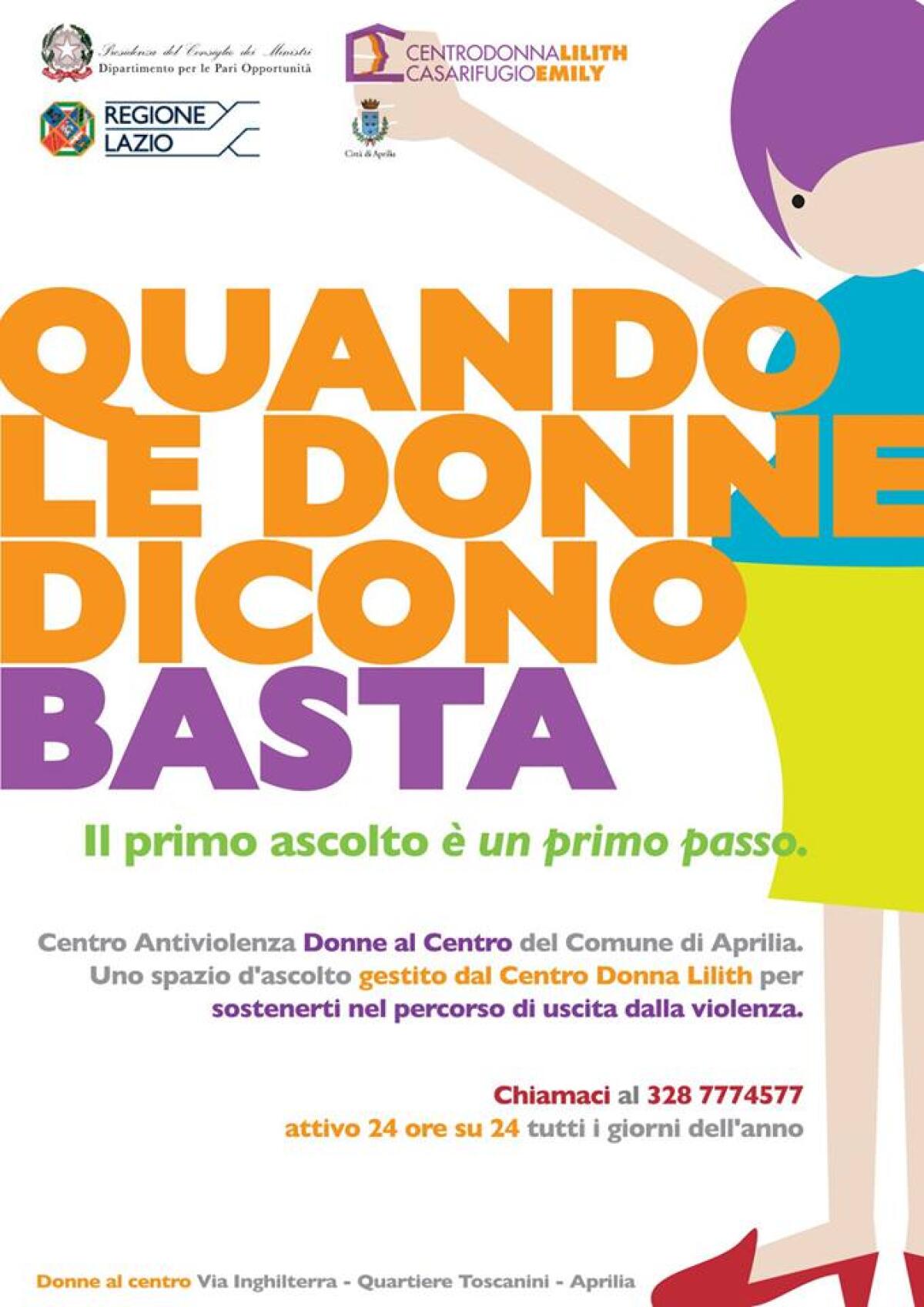 “Donne al Centro”: aperto ad Aprilia il centro antiviolenza gestito dal Comune e dal Centro Donna Lilith. - 
